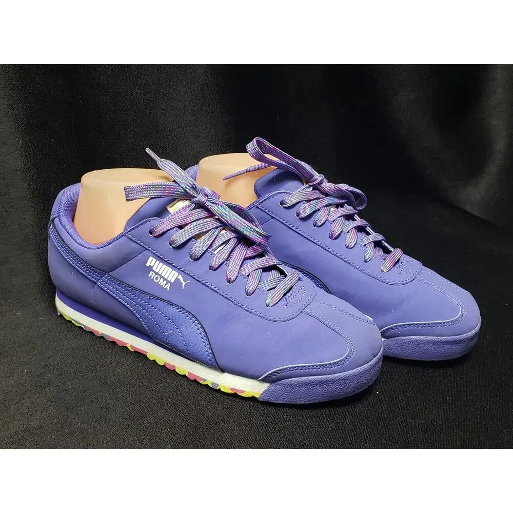 Puma Sport Lifestyle Roma Purple Low Top Kids Shoes Sneaker Size 6